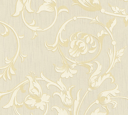 A.S. Création Blumentapete Blumen floral Creme 956332 Tapete Tessuto Wandtapete