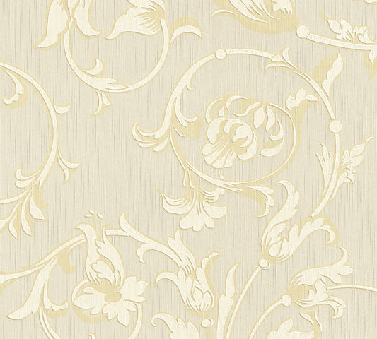A.S. Création Blumentapete Blumen floral Creme 956332 Tapete Tessuto Wandtapete