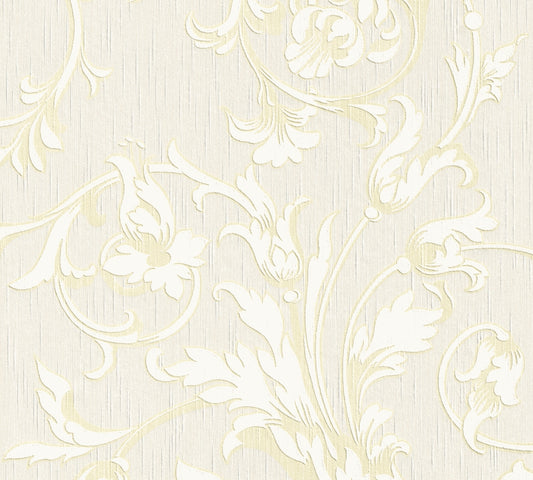A.S. Création Blumentapete Blumen floral Creme 956337 Tapete Tessuto Wandtapete