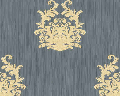 A.S. Création Barocktapete Barock Blau 958615 Tapete Nobile Wandtapete Design