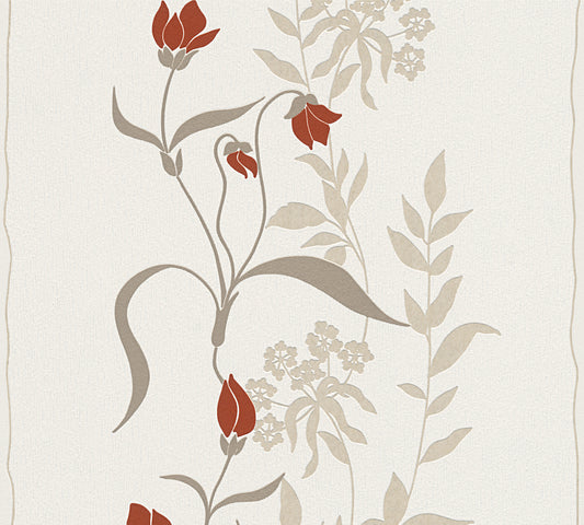 A.S. Création Blumentapete Creme Vliestapete 958741 Wandtapete Tapete