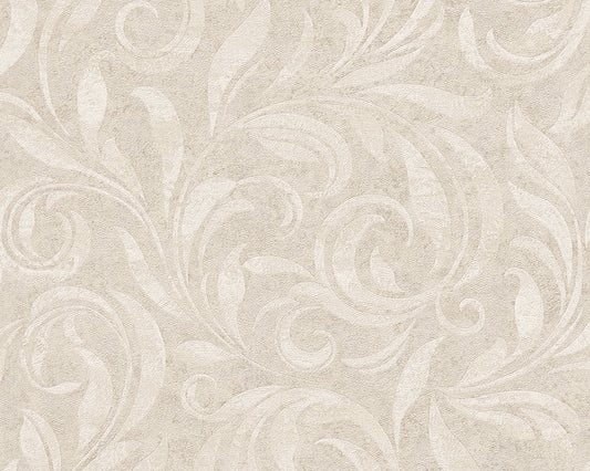 A.S. Création Unitapete Uni einfarbig Creme 959401 Tapete Nobile Wandtapete