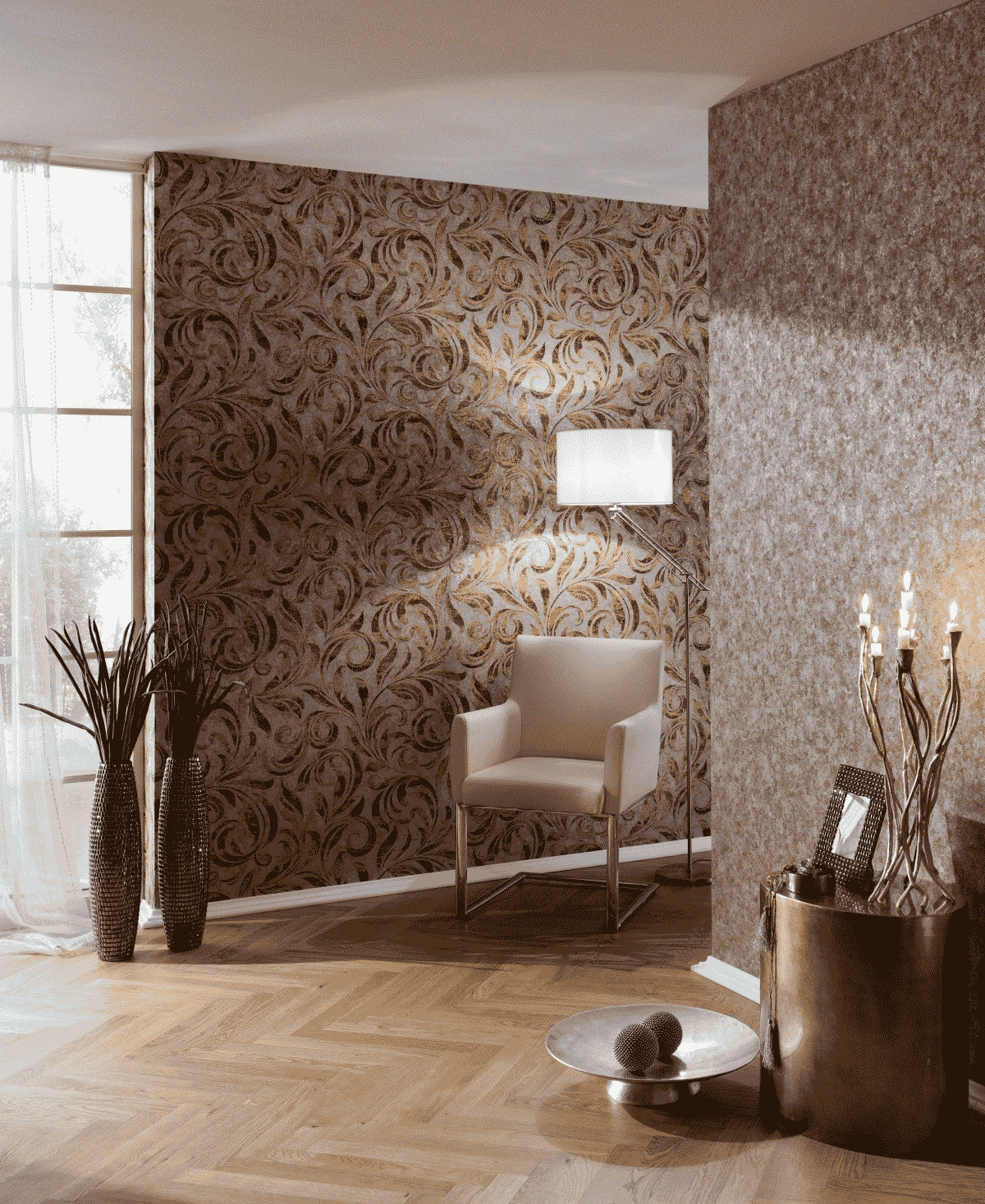 A.S. Création Unitapete Uni einfarbig Braun 959415 Tapete Nobile Wandtapete