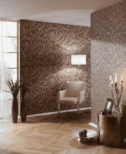 A.S. Création Unitapete Uni einfarbig Braun 959415 Tapete Nobile Wandtapete