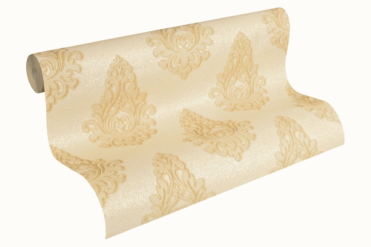 A.S. Création Barocktapete Barock Gelb 959813 Tapete Nobile Wandtapete Design