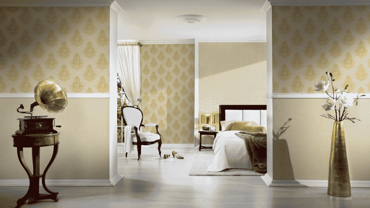 A.S. Création Barocktapete Barock Gelb 959813 Tapete Nobile Wandtapete Design