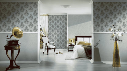 A.S. Création Unitapete Uni einfarbig Blau 959825 Tapete Nobile Wandtapete