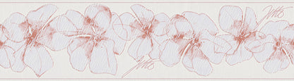 A.S. Création Blumentapete Blumen Rosa 959911 Wandtapete Rolle Borte Bordüre