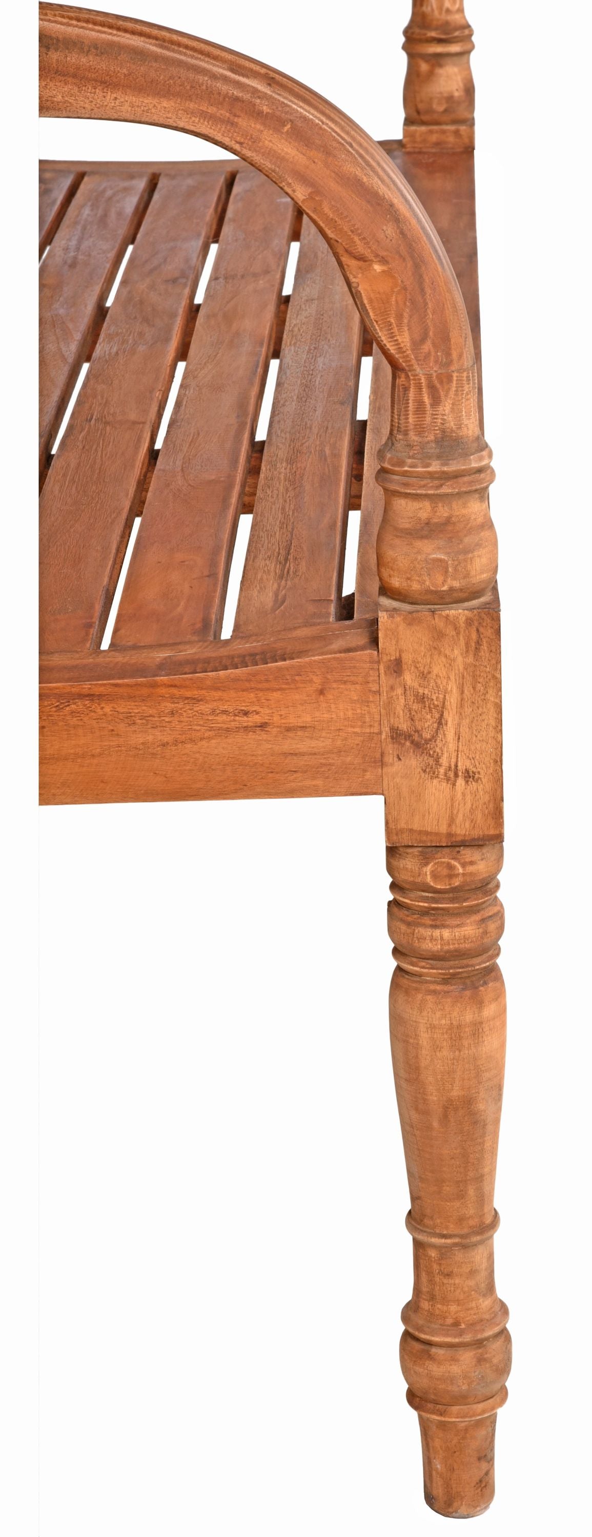 Bank MOYO 3-Sitzer Mahagoni natur-antik Gartenbank Garten Sitzbank Parkbank Holz