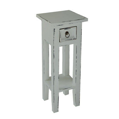 Beistelltisch PADEA Mahagoni grey-wash Innen Couchtisch Wohnzimmer Tisch Möbel