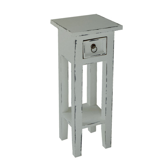 Beistelltisch PADEA Mahagoni grey-wash Innen Couchtisch Wohnzimmer Tisch Möbel