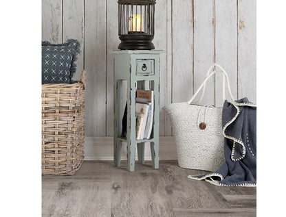 Beistelltisch PADEA Mahagoni grey-wash Innen Couchtisch Wohnzimmer Tisch Möbel