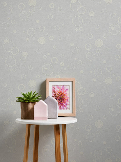 Geometrische Tapete Weiß Vliestapete 960610 Wandtapete mit Punkten A.S. Création Tapete