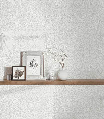 A.S. Création Barocktapete Barock Weiß 961932 Tapete Tessuto 2 Wandtapete Design