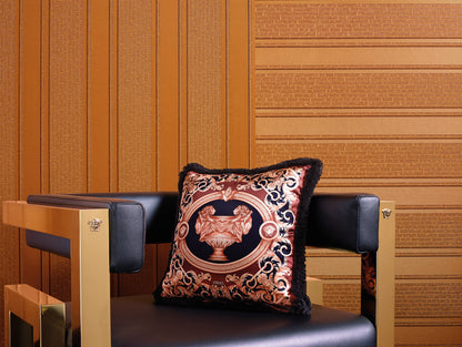 Versace Home Streifentapete Orange 962372 Luxus Vlies Designertapete Tapete