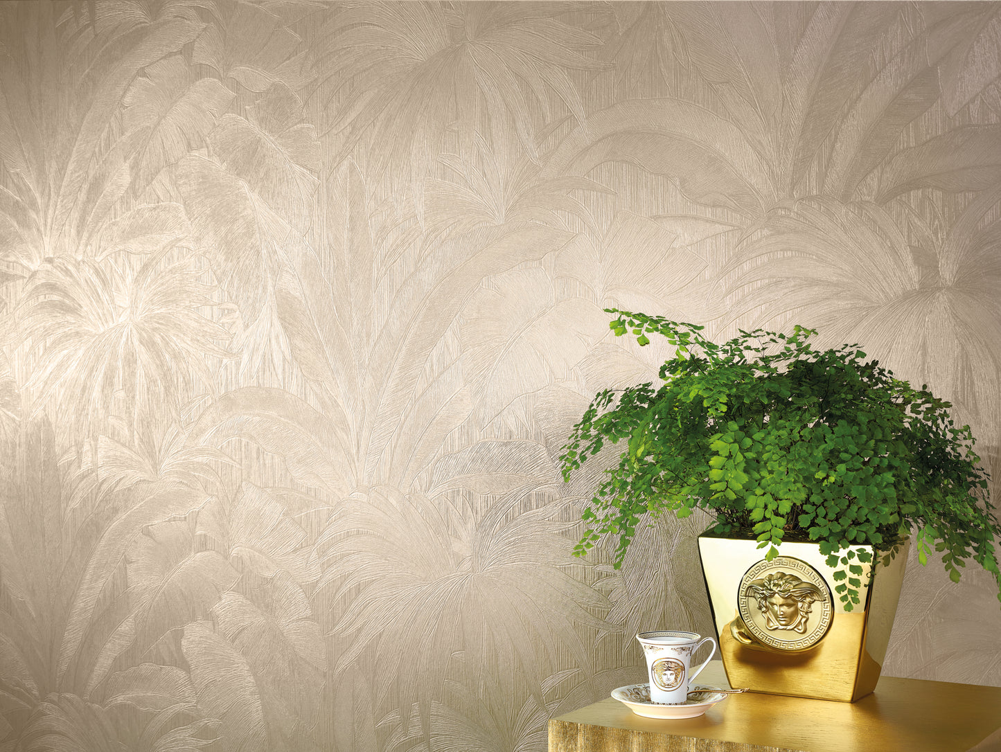 Versace Home Dschungeltapete Creme 962402 Luxus Vlies Designertapete Tapete