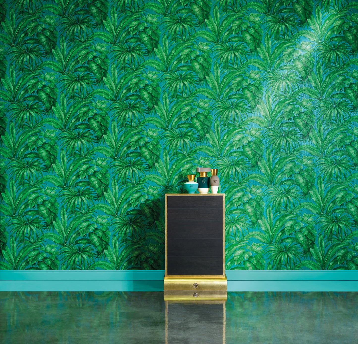 Versace Home Dschungeltapete Grün 962406 Luxus Vlies Designertapete Tapete green