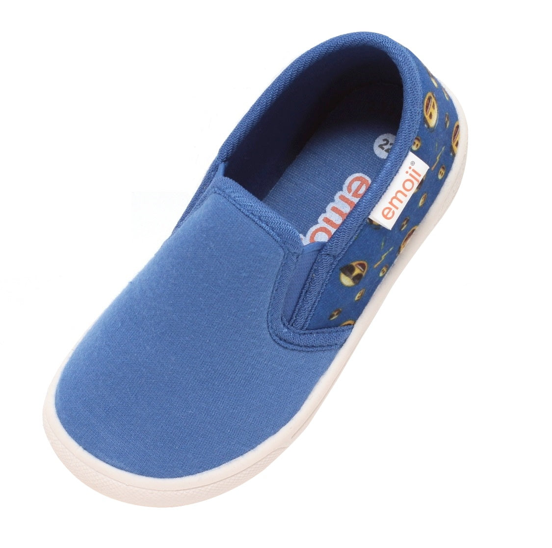 Kinder Sneaker Slipper Unisex Freizeitschuhe Schuhe Halbschuhe emoji Smiley blau