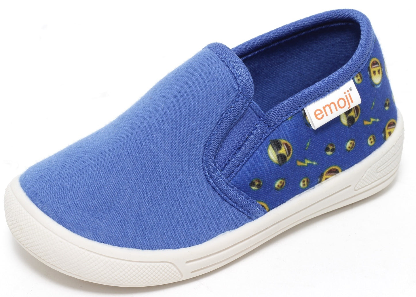 Kinder Sneaker Slipper Unisex Freizeitschuhe Schuhe Halbschuhe emoji Smiley blau