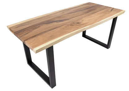 Holz Tisch TAWAN 180x80cm Suar massiv Baumkante Esstisch Tischplatte Esszimmer