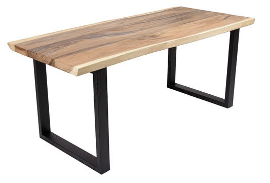 Holz Tisch TAWAN 180x80cm Suar massiv Baumkante Esstisch Tischplatte Esszimmer