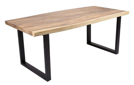 Holz Tisch TAWAN 200x100cm Suar massiv Baumkante Esstisch Tischplatte Esszimmer