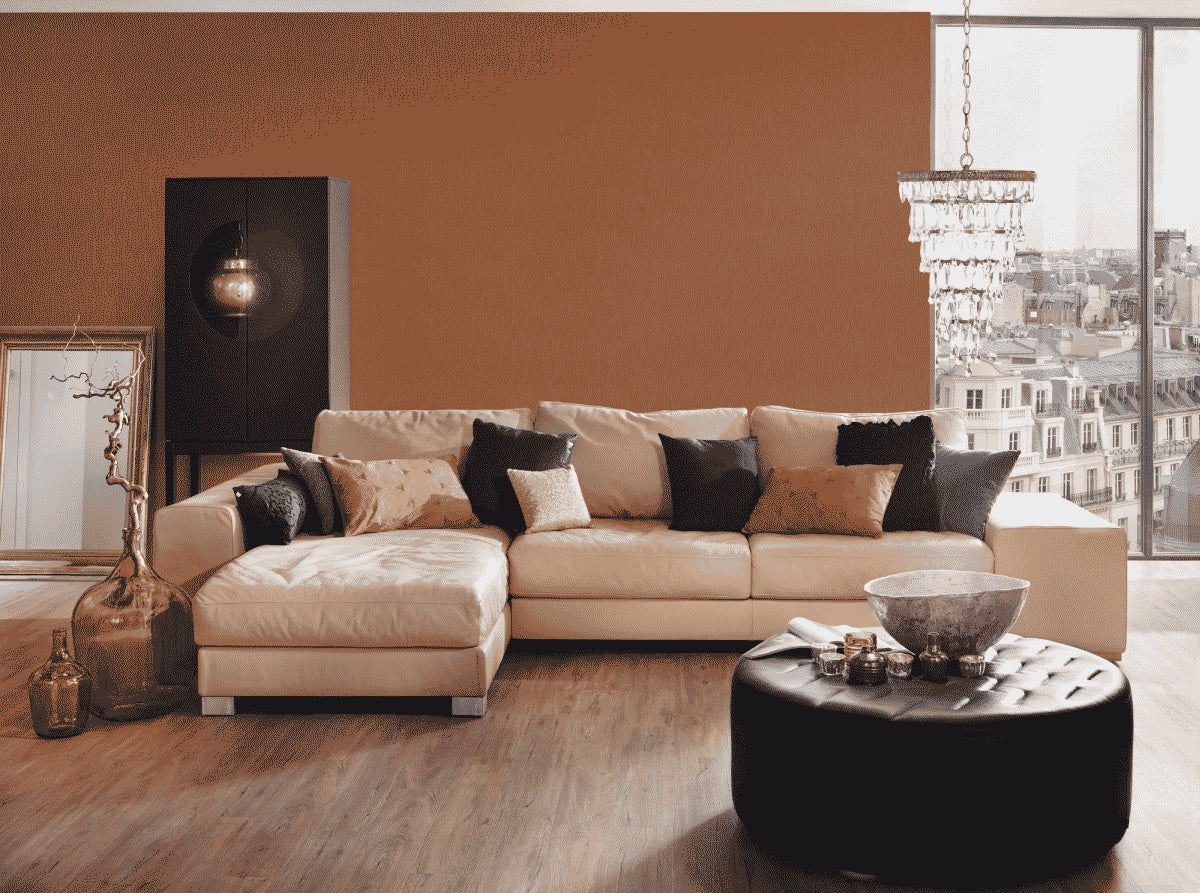 A.S. Création Unitapete Uni Orange 968548 Tapete Tessuto 2 Wandtapete Design