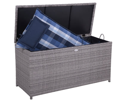 Auflagenbox PATRAS Polyrattan Gartenbox Gartentruhe Auflagen Kissen Garten Box