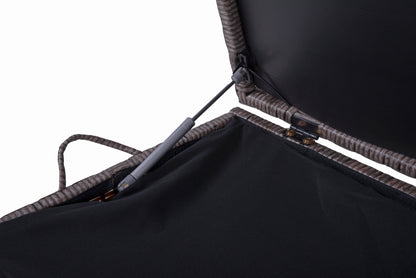 Auflagenbox PATRAS Polyrattan Gartenbox Gartentruhe Auflagen Kissen Garten Box