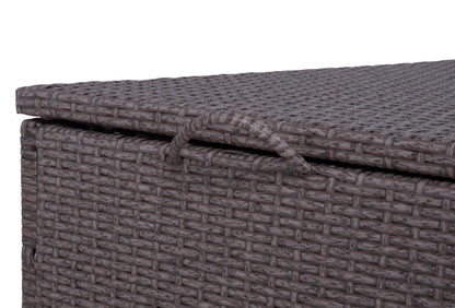 Auflagenbox PATRAS Polyrattan Gartenbox Gartentruhe Auflagen Kissen Garten Box