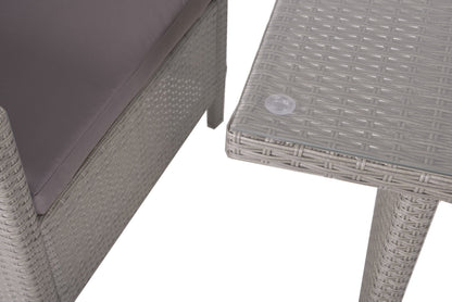 Sitzgruppe SEVILLA 6-tlg. Grau Polyrattan Set Sitzgarnitur Gartenset Garnitur