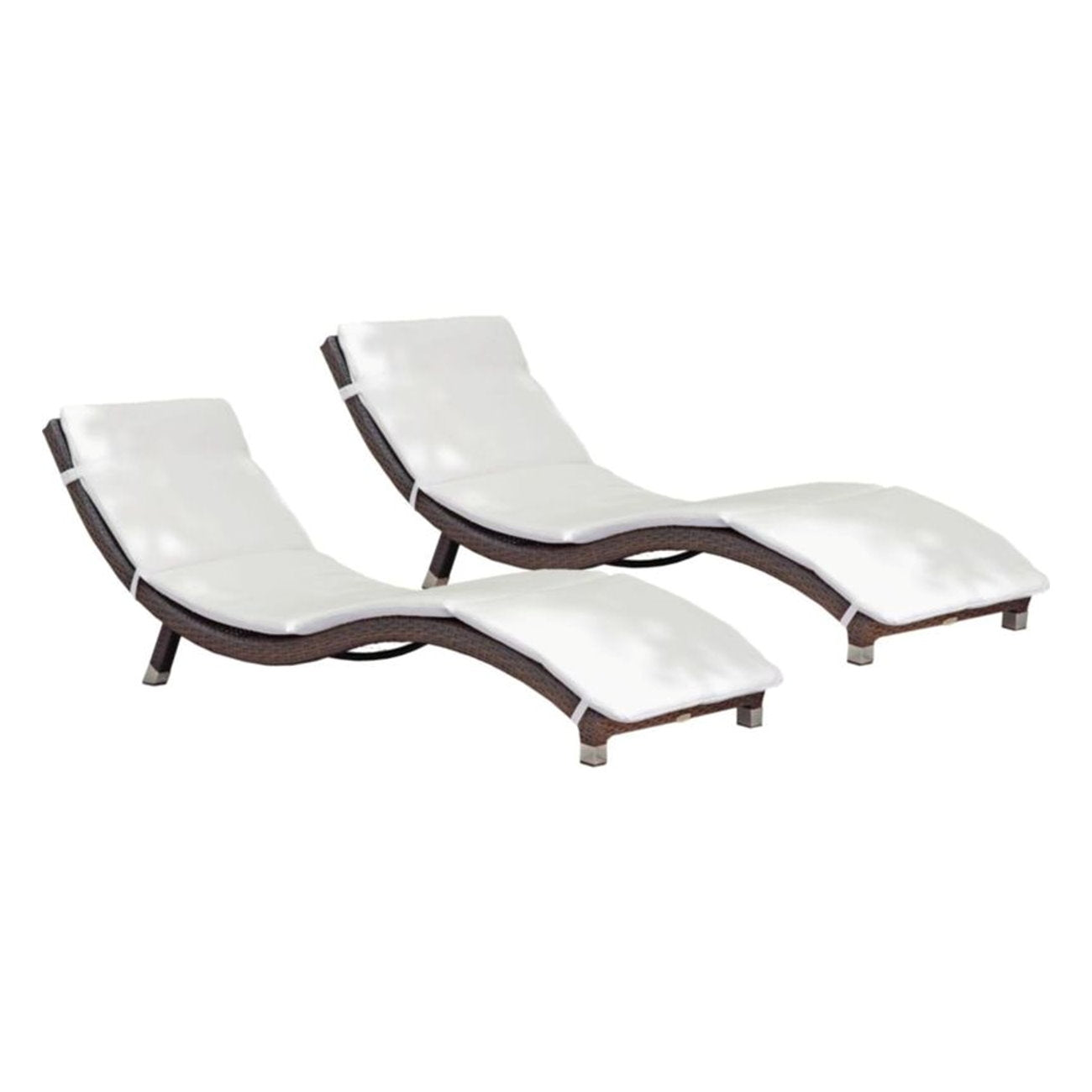 2x Garden Pleasure Sonnenliege Caracas + Auflage Relaxliege Garten Liege Möbel