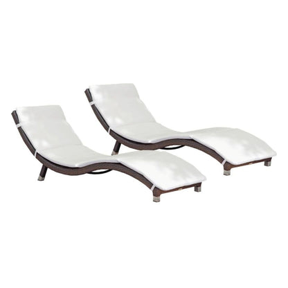 2x Garden Pleasure Sonnenliege Caracas + Auflage Relaxliege Garten Liege Möbel