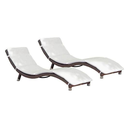2x Garden Pleasure Sonnenliege Caracas + Auflage Relaxliege Garten Liege Möbel