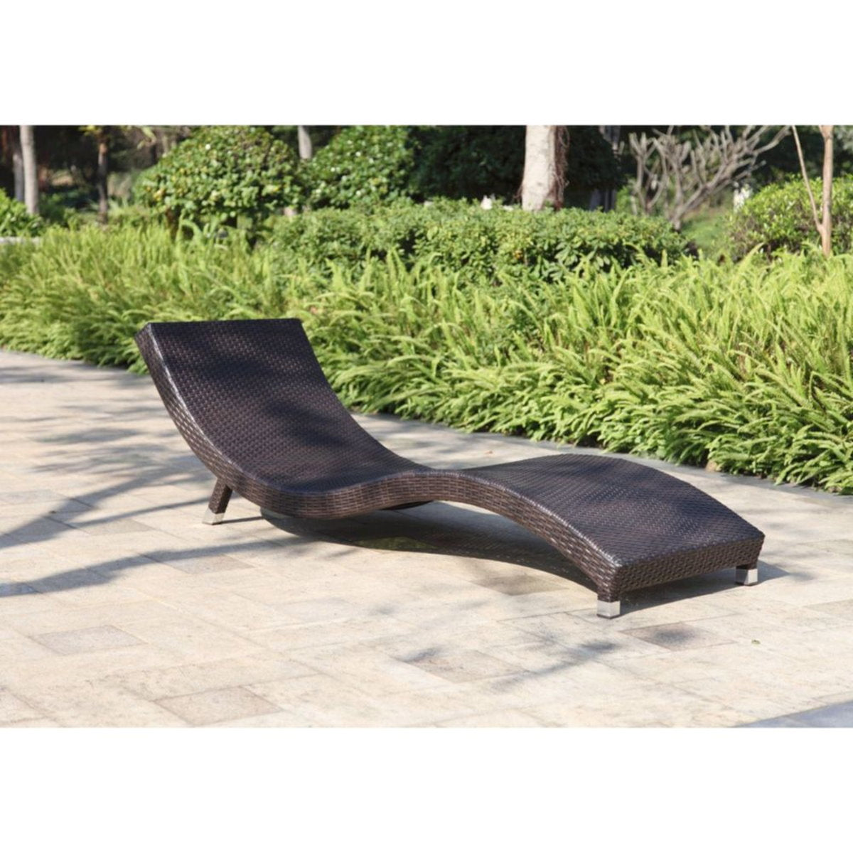 2x Garden Pleasure Sonnenliege Caracas + Auflage Relaxliege Garten Liege Möbel