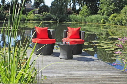 Garden Pleasure Club Set Sitzgruppe Garten Sessel Lounge Stuhl Tisch Rattan Optik