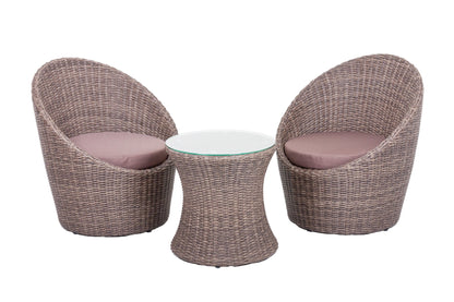 Garden Pleasure Club Set Sitzgruppe Garten Sessel Lounge Tisch Rattan Optik