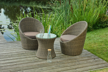 Garden Pleasure Club Set Sitzgruppe Garten Sessel Lounge Tisch Rattan Optik