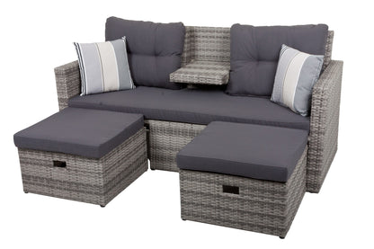 Garten Lounge Sofa Sitzgruppe Garten Couch Sessel Rattan Optik Gartenmöbel