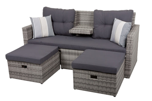 Garten Lounge Sofa Sitzgruppe Garten Couch Sessel Rattan Optik Gartenmöbel