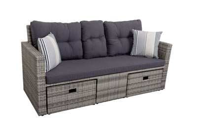 Garten Lounge Sofa Sitzgruppe Garten Couch Sessel Rattan Optik Gartenmöbel