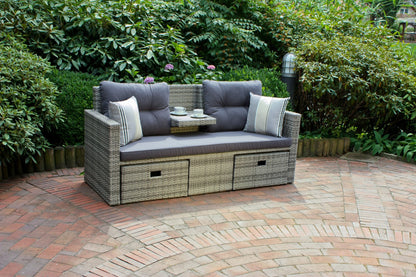 Garten Lounge Sofa Sitzgruppe Garten Couch Sessel Rattan Optik Gartenmöbel