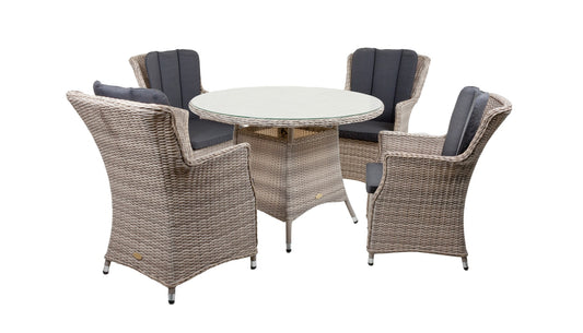 Garden Pleasure 4tlg Lounge Set Garten Sitzgruppe Tisch Stuhl Rattan Optik