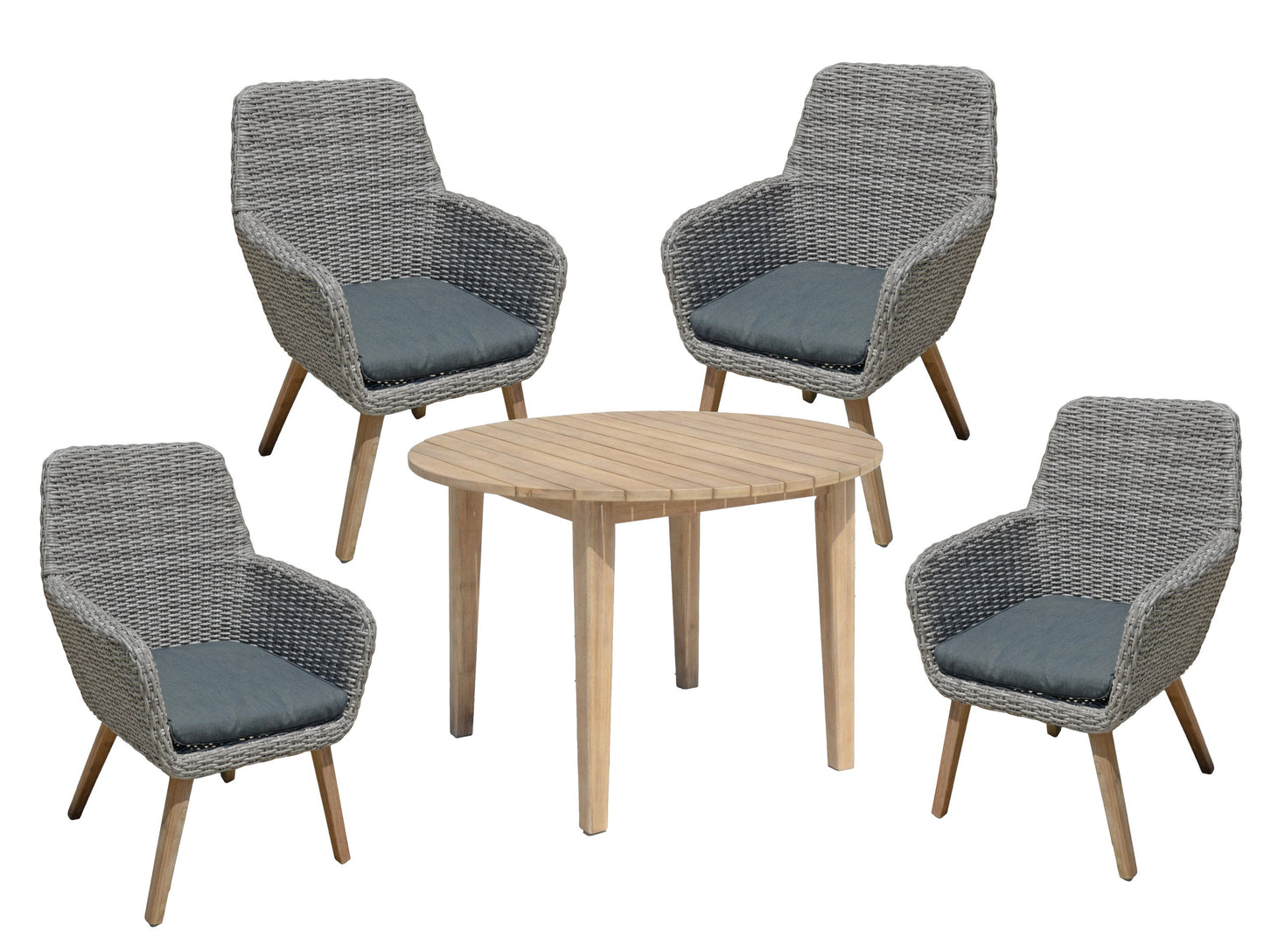Garden Pleasure Lounge Set Garten Sitzgruppe Sessel Tisch Rattan Optik Armsessel