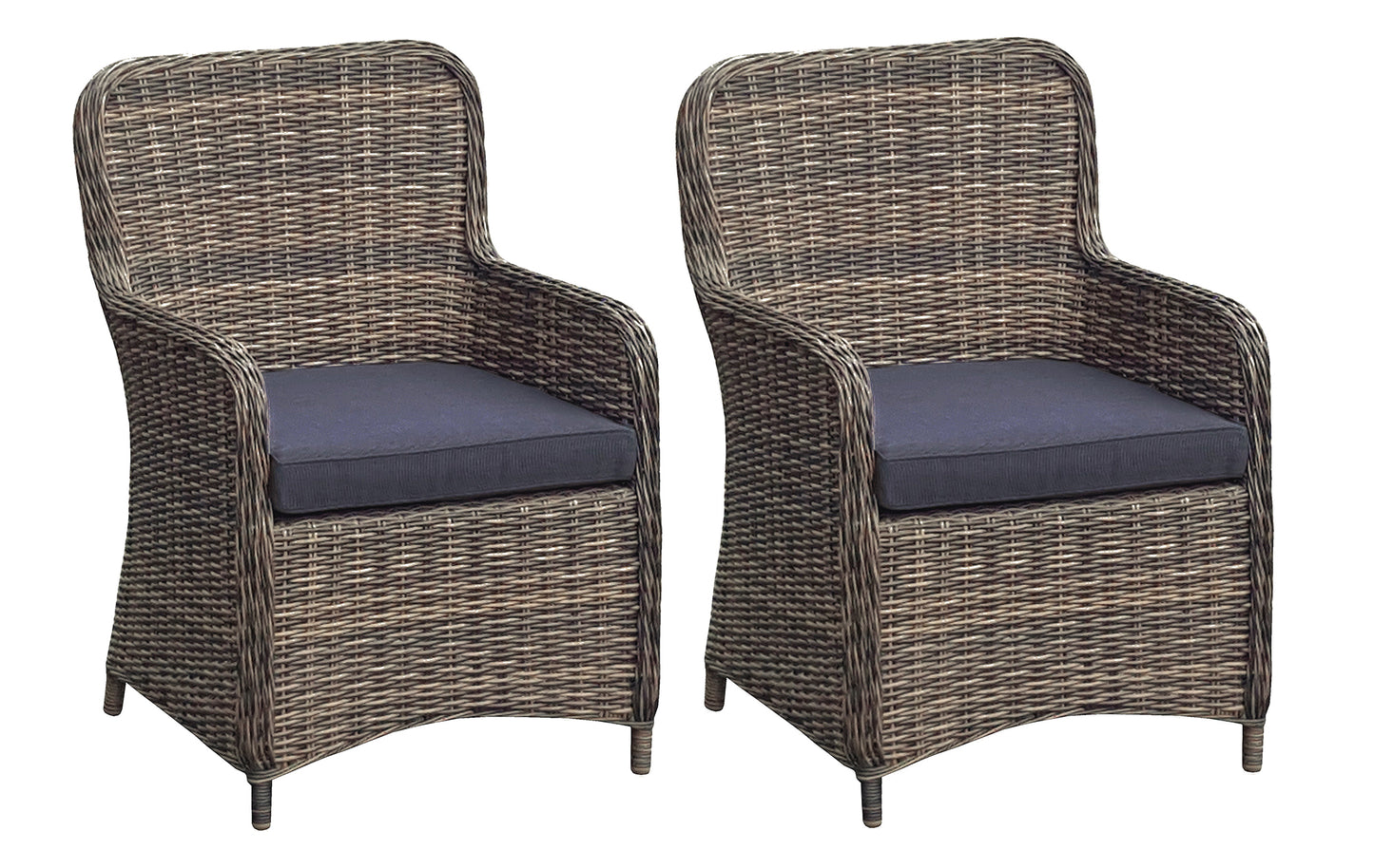 2x Polyrattan Sessel Stuhl Gartenstuhl Rattan Optik Korbsessel Gartensessel