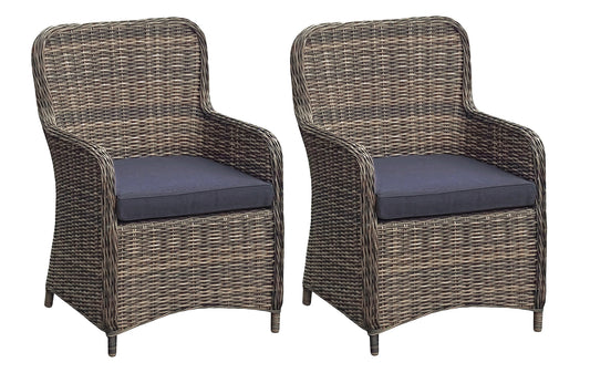 2x Polyrattan Sessel Stuhl Gartenstuhl Rattan Optik Korbsessel Gartensessel