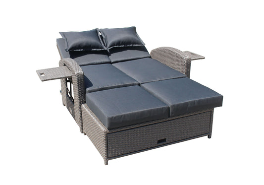 Sitzgarnitur Sitzgruppe Holz Garten Lounge Set Gartenmöbel Massiv Tisch Sofa