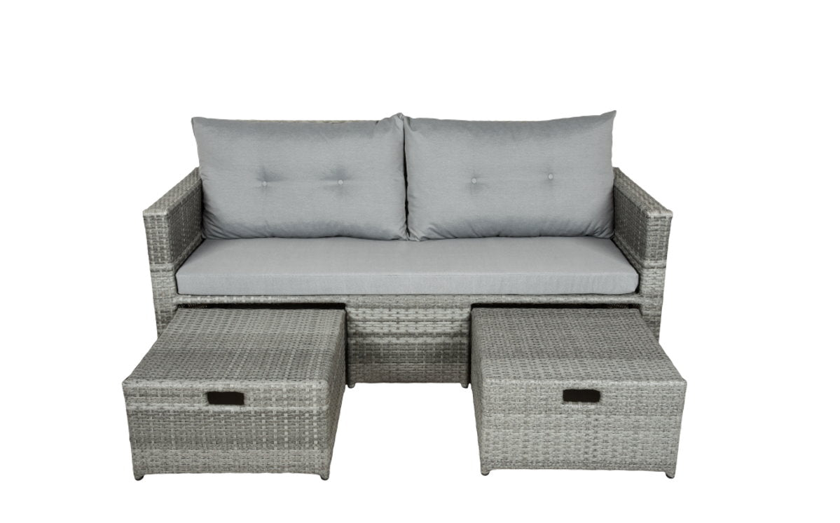 Garden Pleasure Lounge-Sofa MALTA Polyrattan Lounge Couch Sofa Gruppe Sitzgruppe