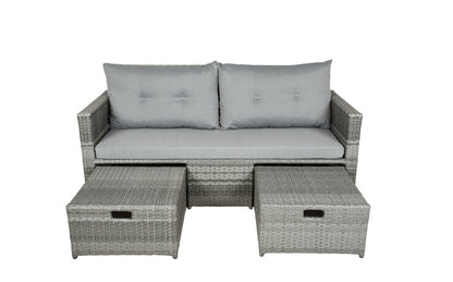 Garden Pleasure Lounge-Sofa MALTA Polyrattan Lounge Couch Sofa Gruppe Sitzgruppe