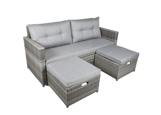 Garden Pleasure Lounge-Sofa MALTA Polyrattan Lounge Couch Sofa Gruppe Sitzgruppe